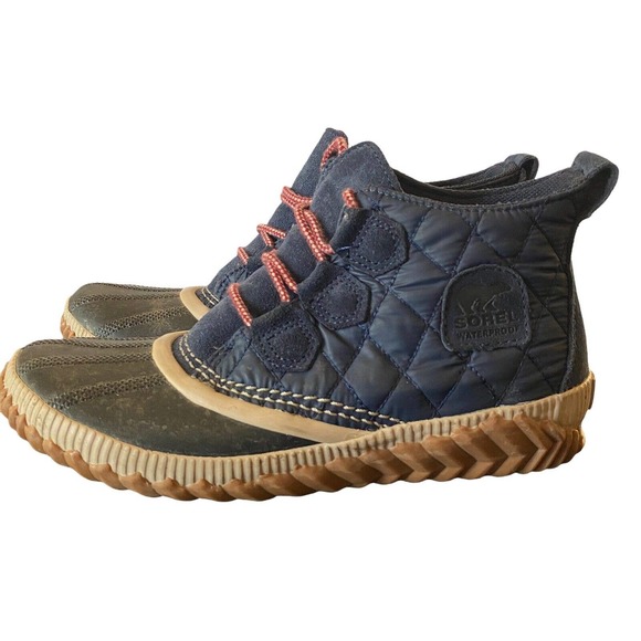 Sorel OUT 'N ABOUT PLUS Boot Women's US 8 Blue Quilted NL3152-464 Waterproof - Picture 1 of 6